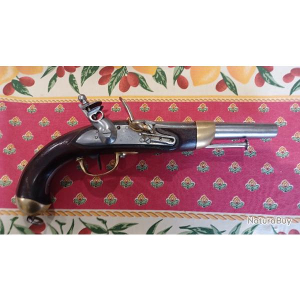 Rare et superbe pistolet de cavalerie  silex, modle 1816 de 1822