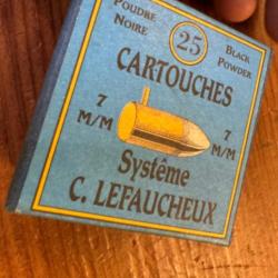 cartouche  7 mm a broche   PN pour revolver lefaucheux