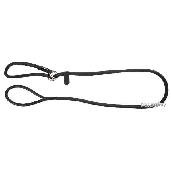 Laisse avec collier intgr pour chien noir 170 cm x 8mm