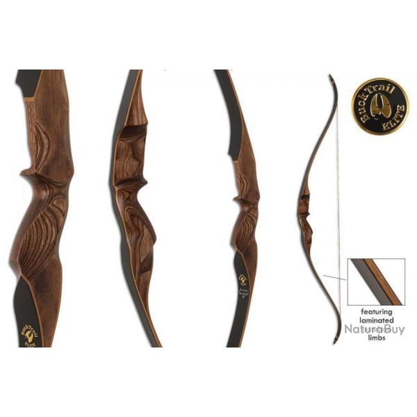 Arc recurve chasse Buck Trail Elite Meridian 62 pouces RH 50 lbs 62" Marron