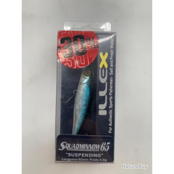 Leurre dur Illex squad minnow 65 5,8 gr argent