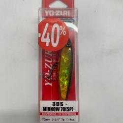 Leurre dur Yo-Zuri  3 DS minnow 7 gr or