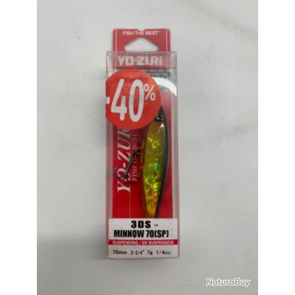 Leurre dur Yo-Zuri  3 DS minnow 7 gr or