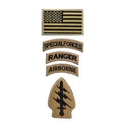 Set de Patch Force Spéciale US - Tan