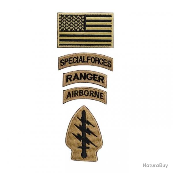 Set de Patch Force Spciale US - Tan