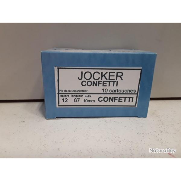 BOITE DE 10 CARTOUCHES JOCKER CONFETTIS CAL12  CH67