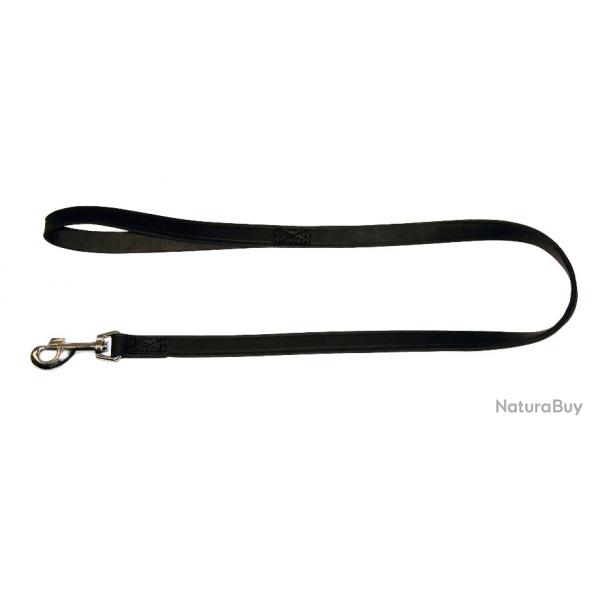 Laisse longue pour chien en cuir noir 100cm x20mm