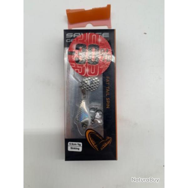 Leurre coulant Savage Gear Fat tail spin 9 gr argent