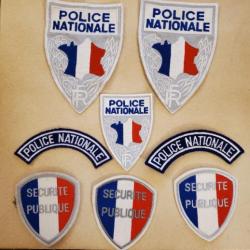 Lot de 8 écussons police nationale d'époque