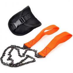 Pocket-scie scie à fil portable outils de sauvetage chaîne 65 cm + manche 17 cm