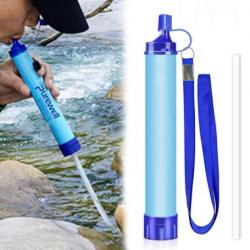 filtre à eau avec paille, supporter ficateur d'eau portable, fournitures de survie