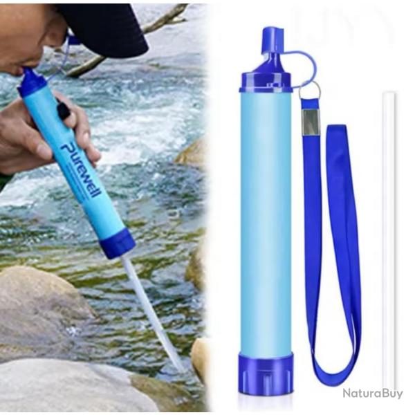 filtre  eau avec paille, supporter ficateur d'eau portable, fournitures de survie