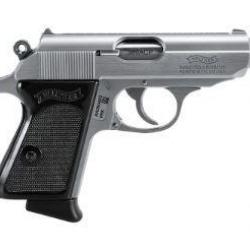 PISTOLET PPK WALTHER CAL 380 ACP, 6 COUPS - INOX