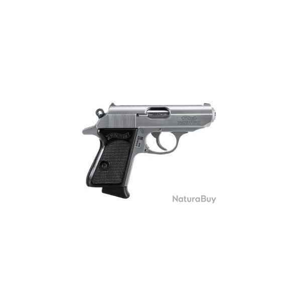 PISTOLET PPK WALTHER CAL 380 ACP, 6 COUPS - INOX