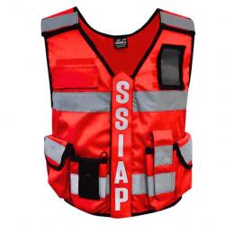 Gilet MULTIPOCKET 2.0 SSIAP SECURITE INCENDIE réglable S à 4XL