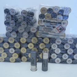 LOT DE CARTOUCHE CALIBRE 12 ACIER  MAGNUM N° 4 - 4+5