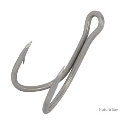 Hameçons Doubles (jumeaux) Pour Silure (Waller) - Tailles 4/0 Et 6/0 - Lot De 3 - Acier Dur