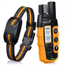 1 COLLIER DE DRESSAGE POUR CHIEN - ORANGE - MANUEL EN FRANÇAIS - LIVRAISON GRATUITE