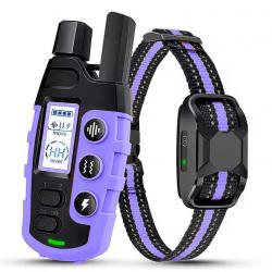 1 COLLIER DE DRESSAGE POUR CHIEN - VIOLET - MANUEL EN FRANÇAIS - LIVRAISON GRATUITE