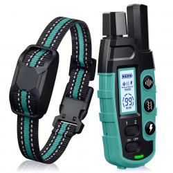 1 COLLIER DE DRESSAGE POUR CHIEN - VERT - MANUEL EN FRANÇAIS - LIVRAISON GRATUITE