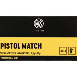 Balles 22LR Percussion Annulaire RWS Pistol Match