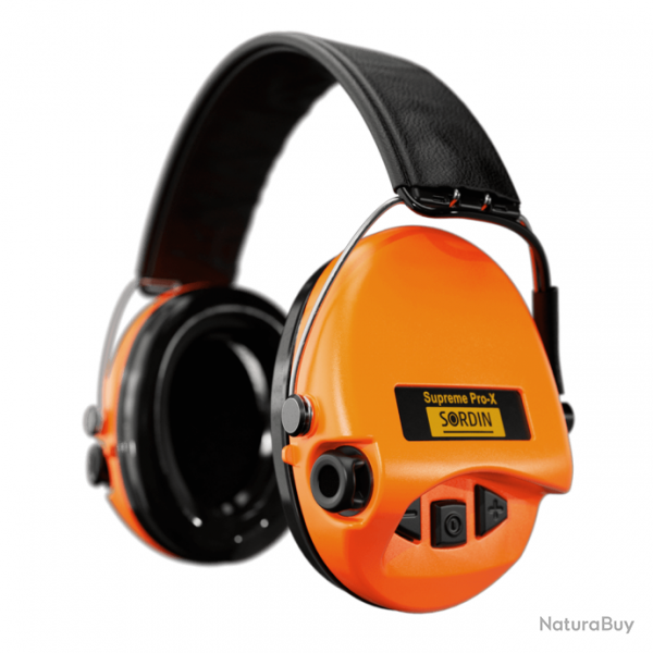 Casque Anti-Bruit lectronique Sordin Supreme Pro X Cuir - orange