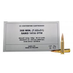 .308 SAKO 168gr target hpbt caisse metallic 380 pcs