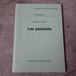 1978 Notice technique pour les pistolets suisse modèle 1975 et 1949