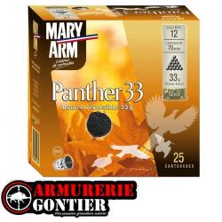 Cartouches MARY ARM Panther 33 Calibre 12/70 33grs N° 8.5 Bourre réversible