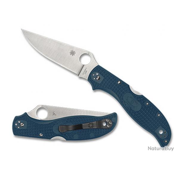 Couteau Spyderco Stretch 2 XL Lightweight Lame Acier K390 Manche FRN Bleu BackLock Japan SC258FPK390