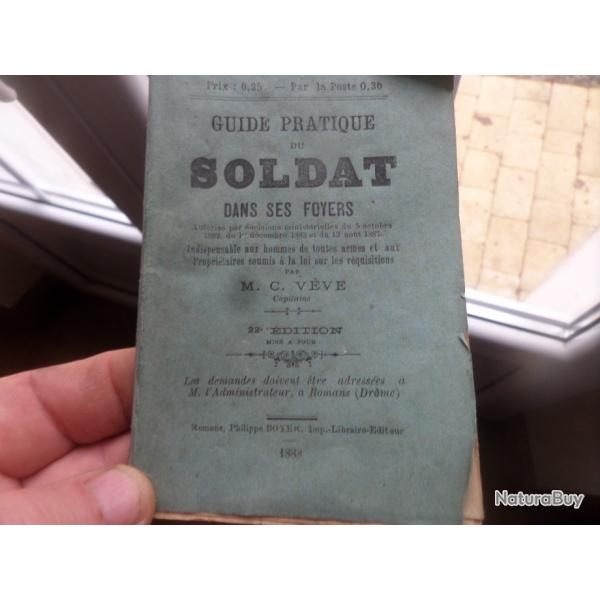 livret de poche guide pratique du soldat edit en 1888
