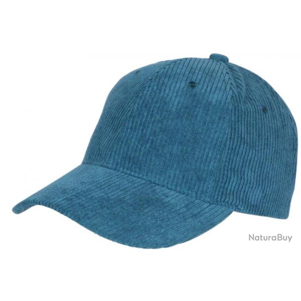 Casquette Velours Bleu Petrole Cotele Tendance Baseball Sneyson Taille unique Bleu