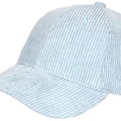 Casquette Baseball Velours Gris Bleu Clair cotele Sneyson Taille unique Gris