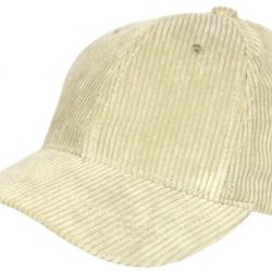 Casquette Velours Beige cotele Classe Confort Baseball Sneyson Taille unique Beige