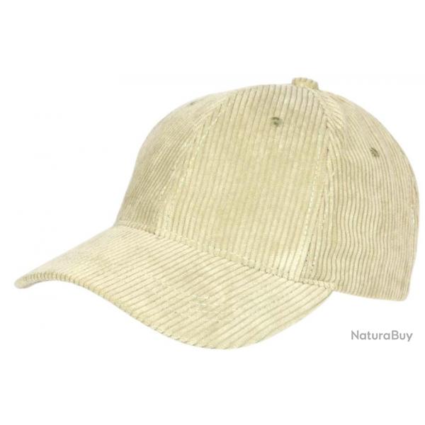 Casquette Velours Beige cotele Classe Confort Baseball Sneyson Taille unique Beige