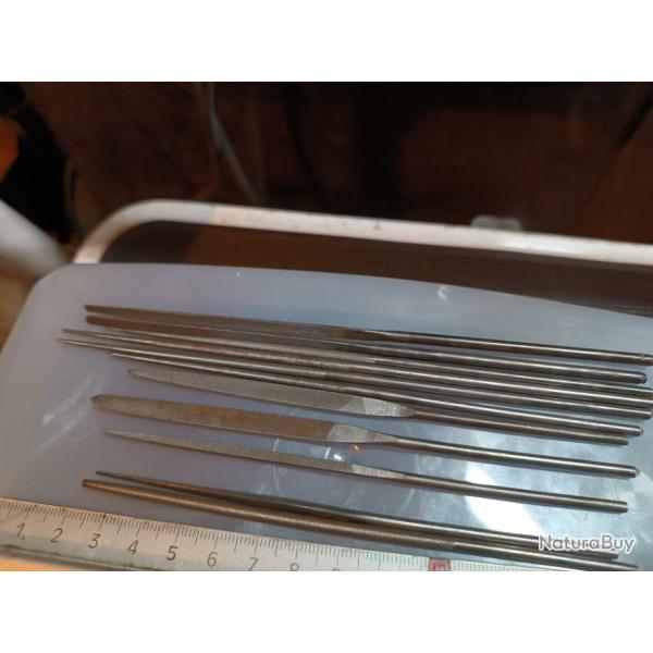 Lot limes aiguilles de prcisions umv Vallorbe suiss idal ajustage de prcision finition