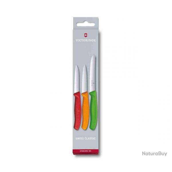 Victorinox 6.7116.32 Set de couteaux 3 Pcs d'office colors