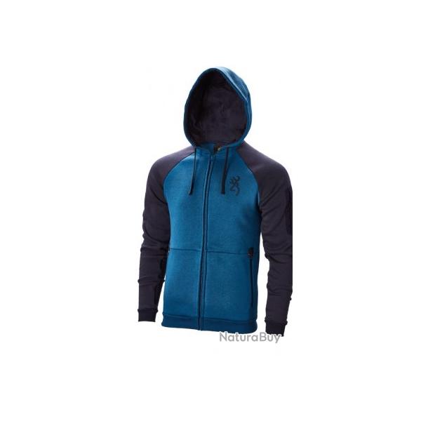 Wahoo ! Sweatshirt zipp Browning Snapshot 2 Tones Bleu