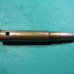 Munition en7,92x57  Grec de 1938 étui laiton, balle blindée nickelée, neutralisée