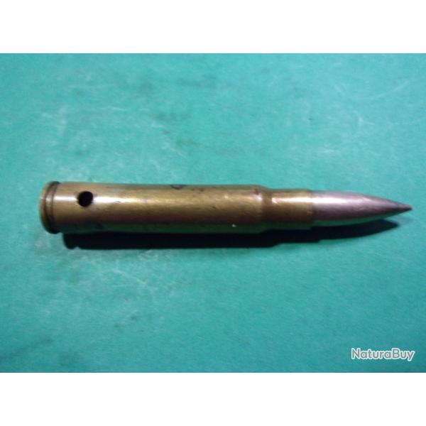 Munition en7,92x57  Grec de 1938 tui laiton, balle blinde nickele, neutralise