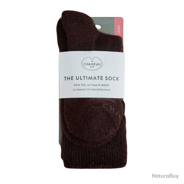 Chaussettes Crs Le Chameau Marron Fonc - S