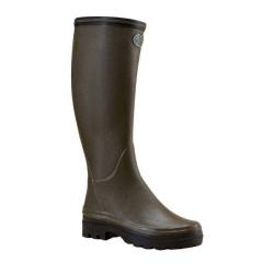 Bottes Giverny Femme Le Chameau Doublées Jersey Vert Chameau