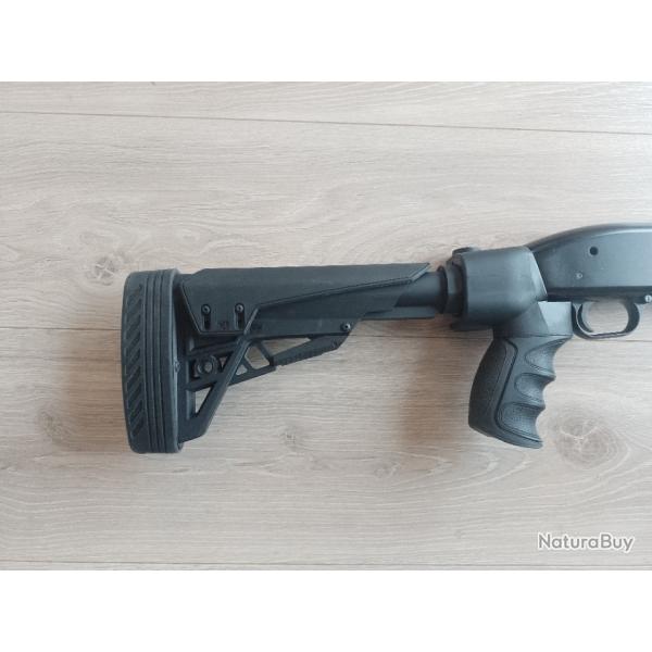 Crosse tactique rtractable et pliante  pour fusil a pompe mossberg 500 ou Maverick 88