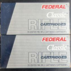 40 (2x20) cartouches 30-30 WIN - FEDERAL - 150 Grains "HI-SHOK" soft point flat nose