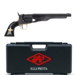 Revolver Pietta 1860 Army Fascetta Sott Ottone Crocifissio cal 44 + Mallette