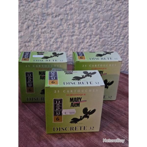 Lot de 3 boites de cartouche Mary Arm Discrte 32 subsonique Pb6