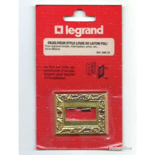 VINTAGE LEGRAND ENJOLIVEUR CACHE D'INTERRUPTEUR Style LOUIS XV LAITON rf 99855