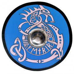 Bouclier vikink avec motif  Fenrir 61 cm / reproduction