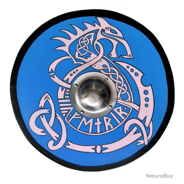 Bouclier vikink avec motif  Fenrir 61 cm / reproduction