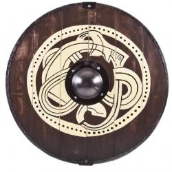 Bouclier vikink avec motif  l'animal à saisir 61 cm / reproduction